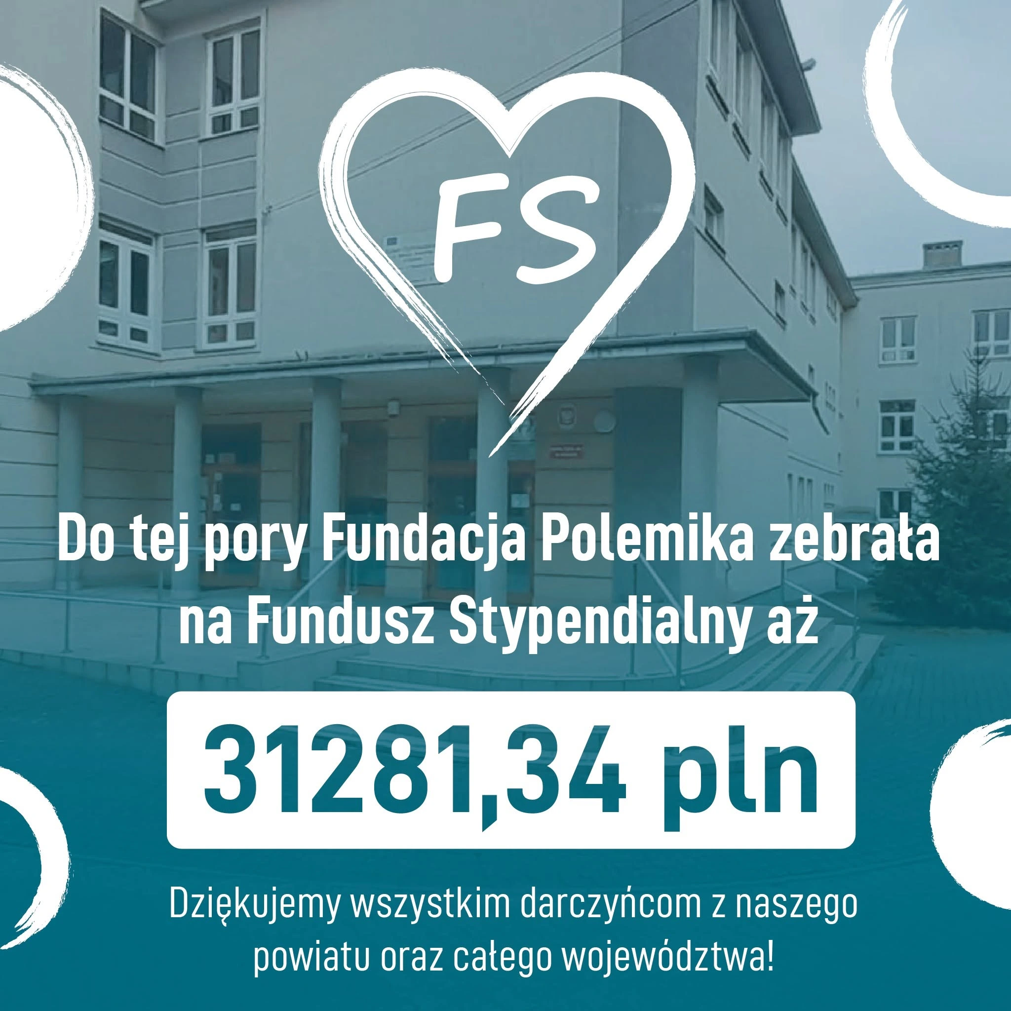 Udało nam się zebrać ponad 31 tysięcy złotych na Fundusz Stypendialny